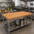 Thumbnail image #2 for John Boos Appalachian Red Oak Edge Grain Island Countertop, 72 x 38 x 1-1/2 Inch, Varnique Finish