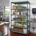 Thumbnail image #2 for Quantum 5-Tier Stationary Wire Plastic Mat Shelving Unit, 60