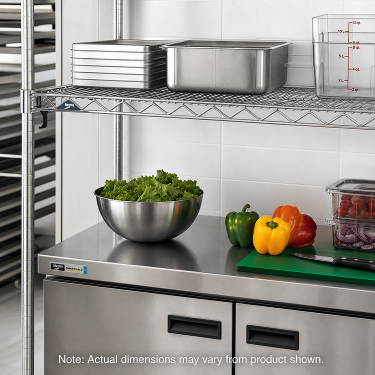 Product image #2 for Metro Super Adjustable Super Erecta 36 Inch x 14 Inch Wire Shelf, Stainless Steel Finish