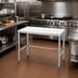 Thumbnail image #2 for 48 Inch x 30 Inch Poly Top Stainless Steel Work Table, 34 Inch High, Open Base