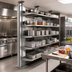 Thumbnail image #2 for Eagle Back-To-Back Heavy Duty Aluminum Cantilevered Shelving Uprights, Floor-To-Ceiling Mount, 108-Inch High