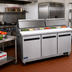 Thumbnail image #2 for Arctic Air AST72R Three-Section Refrigerated Sandwich/Salad Prep Table, 71-1/2-Inch Wide, 18 Cu. Ft.