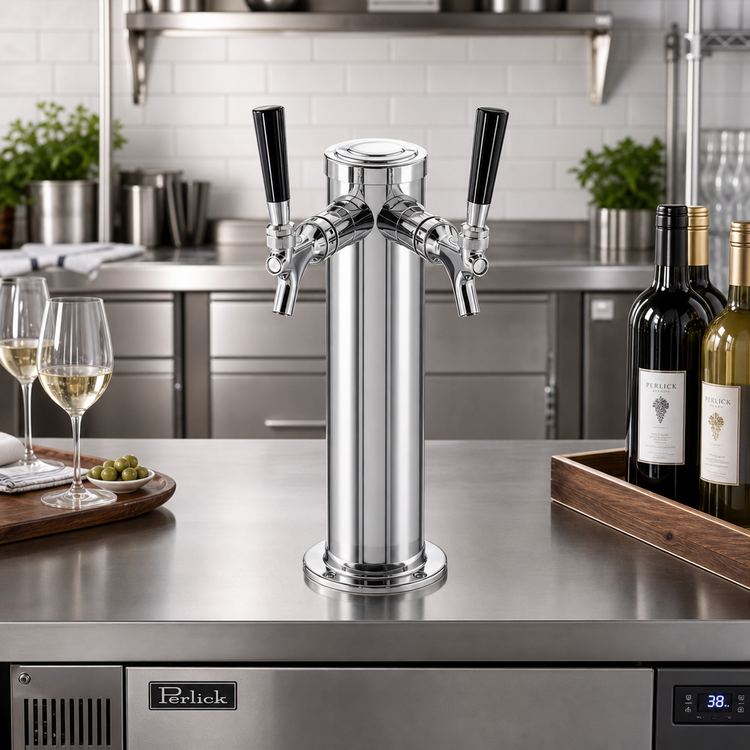 Product image #2 for Perlick Draft Arm Style Wine Dispensing Kit for DZS36, 2 Faucets, Polished Chrome