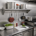 Thumbnail image #2 for Advance Tabco 72-Inch Wall-Mounted Stainless Steel Shelf with Pot Rack, 12-Inch Deep