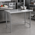 Thumbnail image #2 for Omcan Commercial Stainless Steel Flat Top Work Table, 30 x 24 x 34 Inches, Open Base
