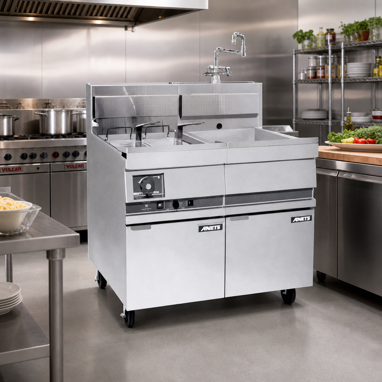 Product image #2 for Anets Pasta Pro GPC-14 Gas Pasta Cooker, 14-Inch Cook Area, Single Tank, 111,000 BTU