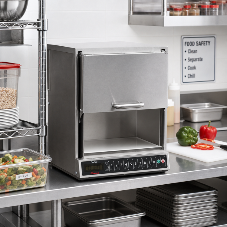 Product image #3 for Amana Commercial OnCue Heavy Volume Countertop Microwave Oven, 0.319 Cu. Ft., 2400W