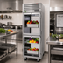 Thumbnail image #2 for Turbo Air PRO Series 1-Section Pass-Thru Reach-In Refrigerator with 2 Front and 2 Rear Glass Half Doors, 27.52 Cu. Ft., Top-Mount Self-Contained Refrigeration