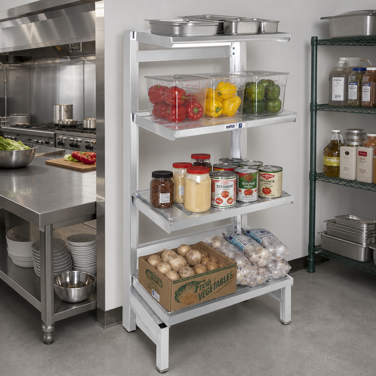 Product image #2 for Channel SC2048 Solid Aluminum Cantilever Shelf, 48 Inch Wide x 20 Inch Deep x 72 Inch High
