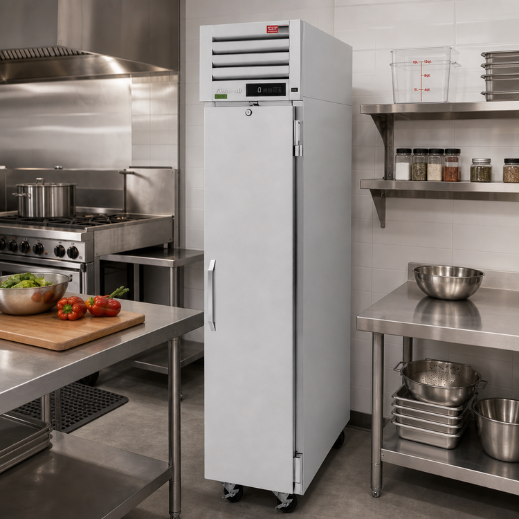 Product image #3 for Turbo Air PRO Series One-Section Reach-In Freezer, 12.67 Cu. Ft., Top-Mount Self-Contained Refrigeration, Solid Door, Stainless Steel