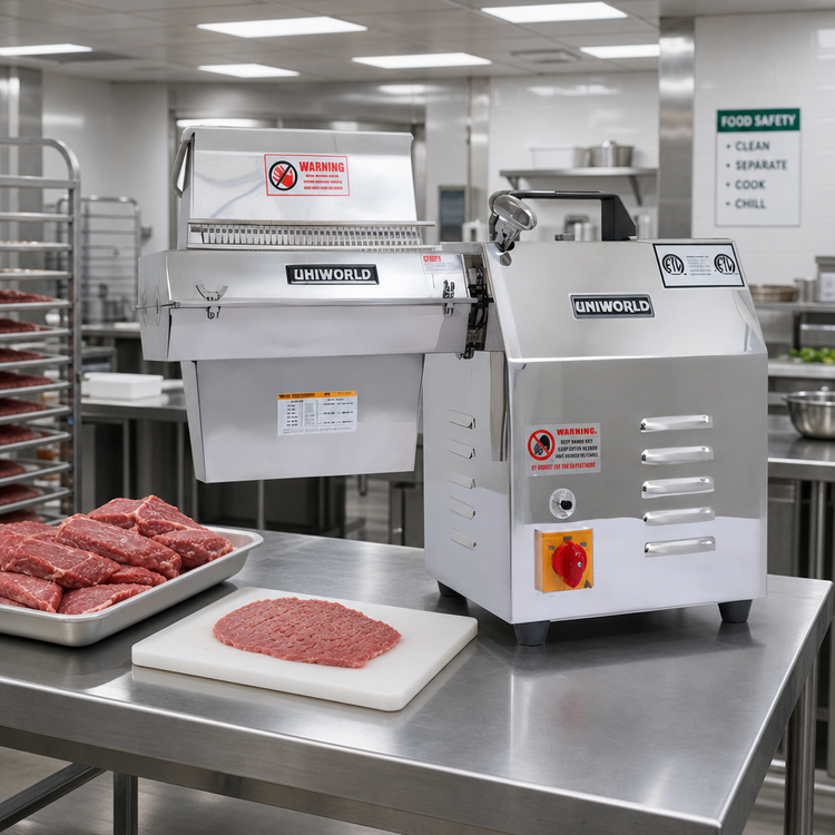 Product image #2 for Uniworld Stainless Steel Meat Tenderizer Attachment with Power Unit, 74-Blade, 7 x 1-1/8 Inch Feed Opening