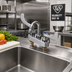 Thumbnail image #2 for T&S Brass Deck-Mount Workboard/Bar Sink Faucet with 4-Inch Centers and 2 15/16-Inch Swivel Gooseneck