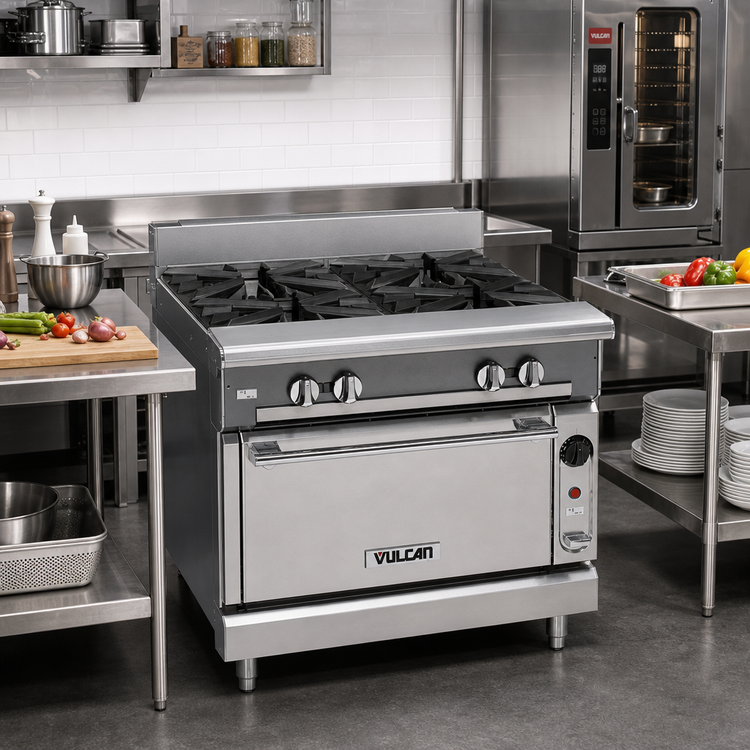 Product image #2 for Vulcan V Series 36-Inch Heavy Duty Modular Gas Range with 4 Open Burners