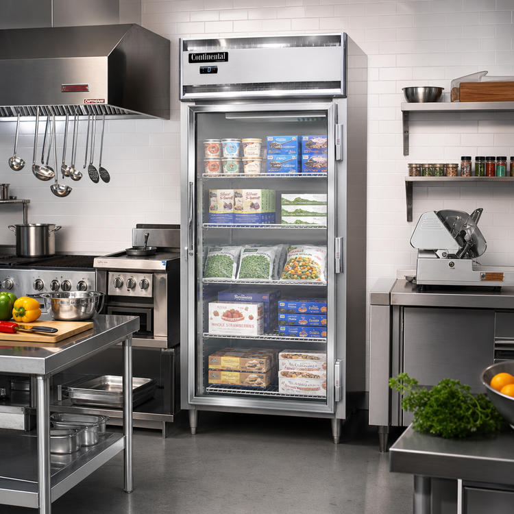 Product image #2 for Continental Refrigerator D1FXNSSGD Designer Line One-Section Extra-Wide Display Reach-In Freezer