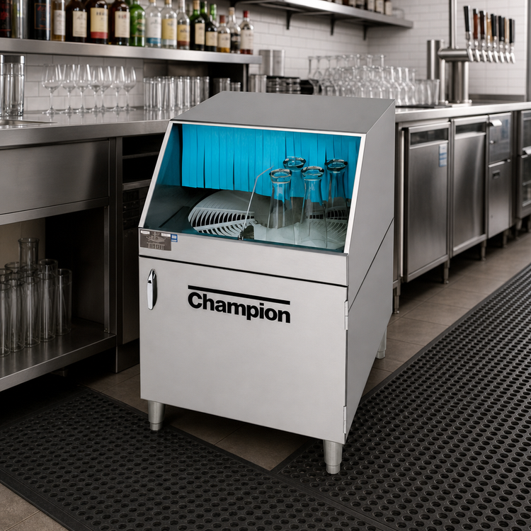 Product image #2 for Champion CG Underbar Low-Temperature Rotary Glass Washer, 25-1/4 Inch Cabinet