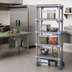Thumbnail image #2 for Millenia Mobile Polymer Shelving Starter Unit with 5 Open Grid Shelves, 24
