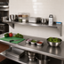 Thumbnail image #2 for BK Resources T-304 Premium Stainless Steel Wall-Mounted Shelf, 96 x 12 Inches, NSF Listed