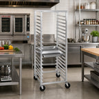 Thumbnail image #2 for Channel Manufacturing ETPR-5S 22-Pan Aluminum Steam Table Pan Rack, 12 x 20-Inch, Side-Load, 5-Inch Spacing