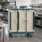 Thumbnail image #3 for Cambro MDC1411T60401 Insulated Meal Delivery Cart, 3-Compartment, 60-Tray Capacity, Tall Profile, Correctional-Facility Security Hardware