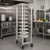Thumbnail image #2 for Lifetime Tough Extra Heavy-Duty Aluminum End-Load Platter Rack for 12.5-Inch Platters, 9 Capacity, 64-Inch High, with 5-Inch Swivel Casters