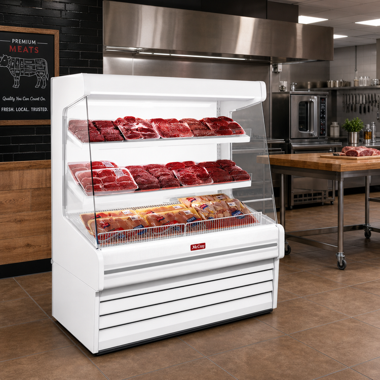Product image #2 for Howard-McCray Ovation Series 75-Inch Meat Open Merchandiser Open-Air Cooler with LED Lighting