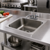 Thumbnail image #2 for Advance Tabco Single-Compartment Drop-In Sink, 20 x 16 x 8-Inch Bowl, 304 Stainless Steel with Faucet and Basket Drain