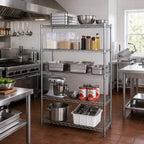Thumbnail image #2 for Quantum WR74-2448C-5 5-Shelf Wire Shelving Starter Unit, 48"W x 24"D x 74"H, Chrome Finish