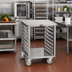 Thumbnail image #2 for FWE Mobile Stainless Steel Equipment Stand with 17 Universal Pan Slides, 21-1/2 Inch Wide