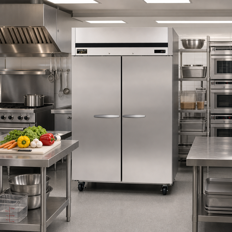 Product image #2 for Kool-It Signature Two-Section Reach-In Freezer with Solid Doors, 43 Cu. Ft., Top-Mounted Self-Contained Refrigeration