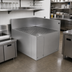 Thumbnail image #2 for Glastender Underbar Inside Rectangle Corner Drainboard with Backsplash, 90° Angle, Stainless Steel
