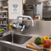 Thumbnail image #2 for T&S Brass Big-Flo Wall Mount Faucet with 8 Inch Swivel Nozzle and 4-Arm Handle