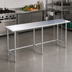 Thumbnail image #2 for 84-Inch x 14-Inch Stainless Steel Work Table with Open Galvanized Base