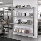 Thumbnail image #2 for Eagle Group A4-74-2172S 4-Tier Add-On Wire Shelving Unit, 72W x 21D x 74H, Stainless Steel Finish
