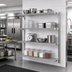 Thumbnail image #2 for Eagle Group 4-Tier Add-On Wire Shelving Unit, 72W x 21D x 74H, Stainless Steel Finish