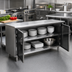 Thumbnail image #2 for Eagle Spec-Master Plate Cabinet with Hinged Doors, 48 Inch W x 18 Inch D, Stainless Steel Top