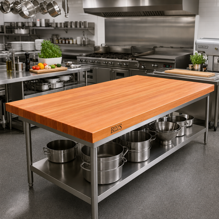Product image #2 for Boos Block American Cherry Edge Grain Kitchen Countertop, 84 x 38 x 2-1/4 Inch, Varnique Finish