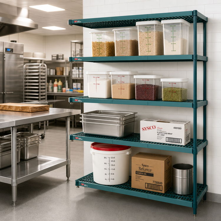 Product image #2 for Metro Super Erecta Pro 21"W x 48"D x 63"H Stationary Polymer Add-On Shelving Unit with 4 Shelves