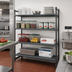 Thumbnail image #2 for Cambro Camshelving Basics Plus 4-Tier Vented Add-On Polymer Shelving Unit, 18 x 60 x 72 Inch, Brushed Graphite