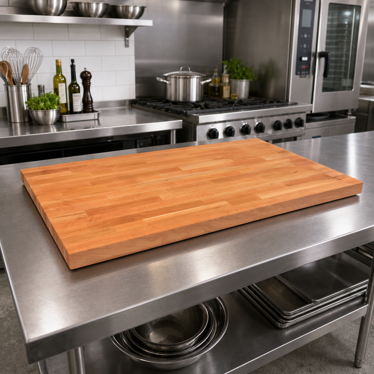Product image #2 for Boos Block American Cherry Kitchen Countertop, 42 x 27 x 1-1/2 Inch, Blended Edge Grain, Flat, Varnique Finish