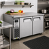Thumbnail image #2 for Turbo Air J Series Two-Section Side-Mount Undercounter Refrigerator, 59-Inch, 13.58 Cu. Ft., Stainless Steel