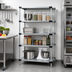 Thumbnail image #2 for Quantum Solid Shelving Starter Kit, 36W x 21D x 63H, Stationary, 4-Shelf Freestanding Unit