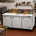 Thumbnail image #2 for Migali Competitor Series® 72.7-Inch Three-Section Refrigerated Counter/Sandwich Prep Table, 24.5 Cu. Ft., Rear-Mount Self-Contained, 18-Pan Capacity