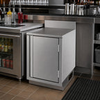 Thumbnail image #3 for BK Resources UBC-B-21-W18H Stainless Steel Underbar Cabinet, Flat Top, Pedestal Base, 18 x 21 Inches, Without Backsplash