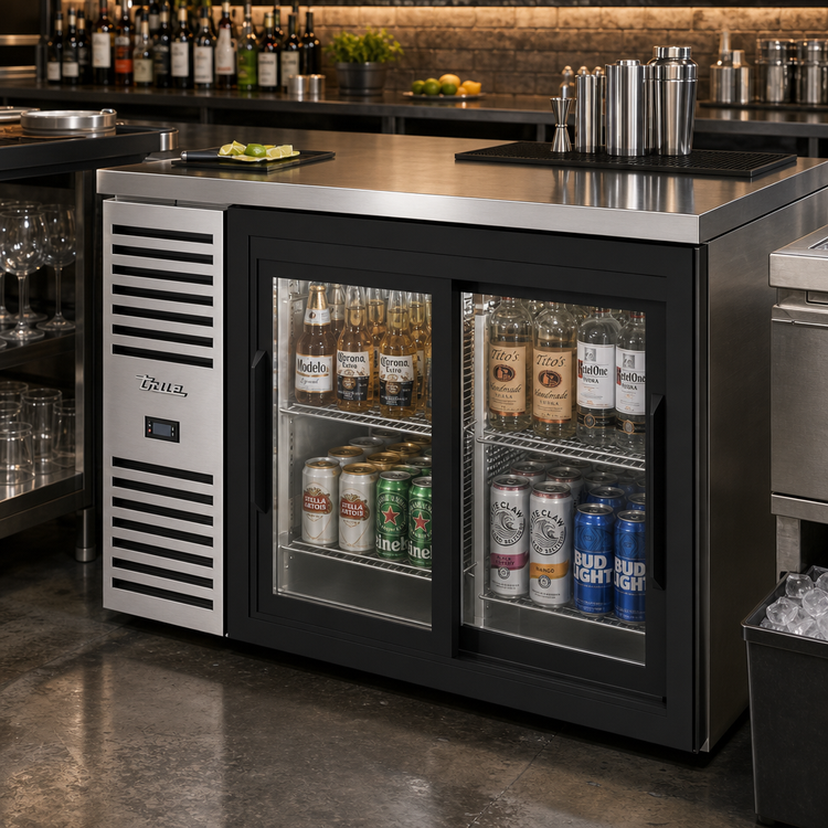 Product image #2 for True Premier Bar 48-Inch Two-Section Sliding Glass Door Back Bar Cooler