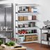 Thumbnail image #2 for Fermostock 5-Tier Corner Expansion Add-On Polymer Shelving Unit, 83-Inch H x 47-Inch W x 22-Inch D