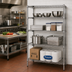 Thumbnail image #2 for Quantum 30 x 21 x 54 Inch 4-Shelf Stainless Steel Wire Shelving Starter Kit