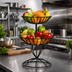 Thumbnail image #2 for Two-Tier Black Wrought Iron Buffet Display Basket
