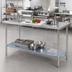 Thumbnail image #2 for Sapphire Manufacturing 18-Gauge Galvanized Steel Undershelf for Commercial Work Tables, 91 in. x 13-1/8 in.