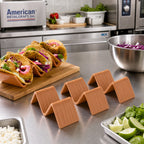 Thumbnail image #2 for American Metalcraft THMT5 5-Compartment Terra Cotta Melamine Taco Holder, 13-1/4 x 3 x 2 Inches Case of 36