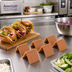 Thumbnail image #2 for American Metalcraft Terra Cotta Melamine 5-Compartment Taco Holder